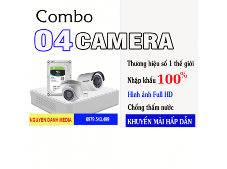 TRỌN BỘ 4 CAMERA HIKVISION
